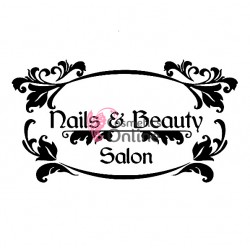 Sablon sticker de perete pentru salon de infrumusetare - J000L - Nail&Beauty Salon - Negru